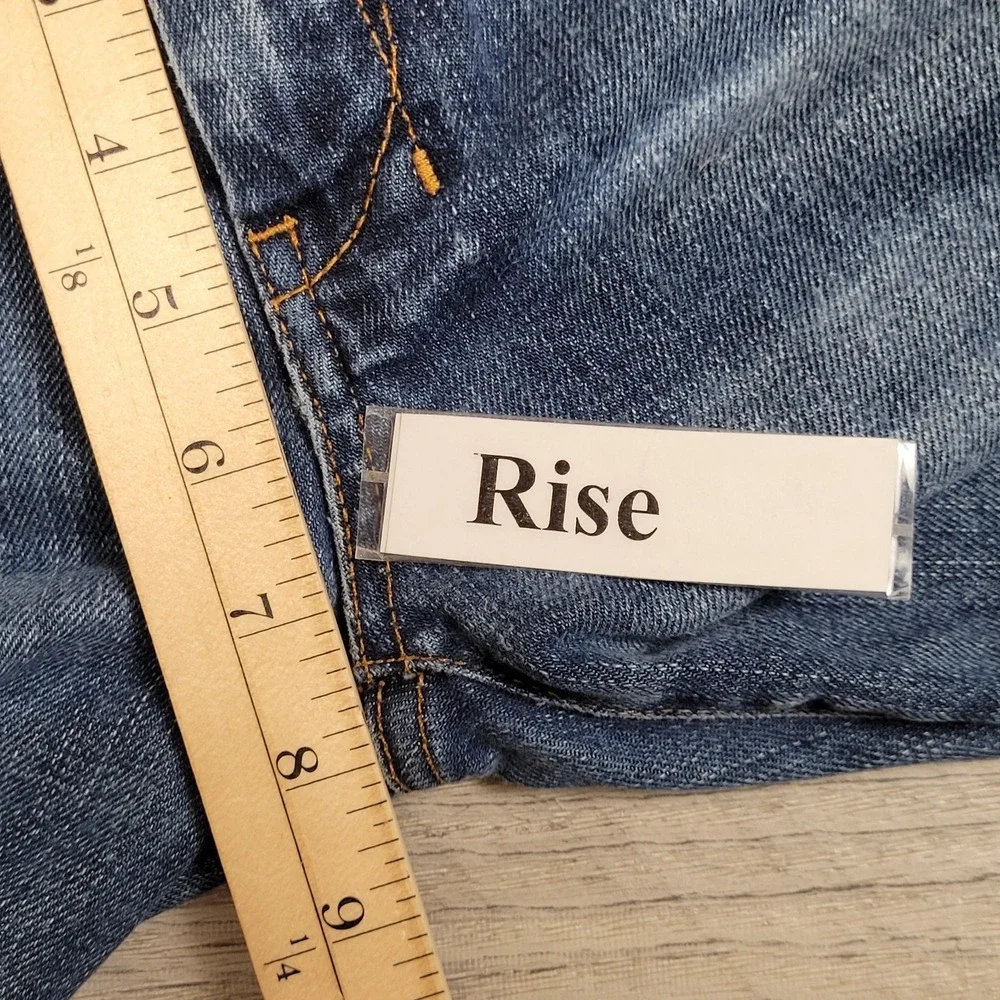 👖7 For All Mankind Jeans Womens 29 Indigo Wash Fading DOJO Flare Bootcut USA - Picture 16 of 16